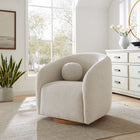 Modway Holland Swivel Chenille Fabric Armchair - Dove Grey-Plush Foam Padding and Spring Coil Support