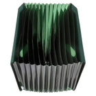 Staples 12 Pocket Vertical Expanding Folder - Letter Size - Green-Standing design allows for easy access to paperwork on a desk or shelf