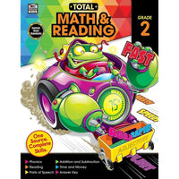 eBook: Carson Dellosa Publishing Total Math and Reading Workbook - Grade 2-Worksheet format allows students to practice skills and complete activities independently