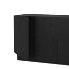 Manhattan Comfort Ardea 60" Contemporary 4-Door Sideboard - Black-Concealed storage ideal for dining rooms, living areas, or entryways