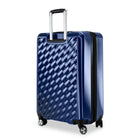 Ricardo Beverly Hills Melrose 26" Hardside Check-in Luggage - Medium - Upright - Prussian Blue-Telescoping handle with comfort grip: Provides smooth, comfortable control while navigating airports, hotels, and busy travel days