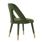 Manhattan Comfort Neda 20.87" Modern Velvet Upholstered Dining Chair - Olive Green-Commercial Grade Tested with Weight Capacity of 330 lb