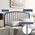 Modway Nova Metal Full Headboard - Grey-Modern Farmhouse Style