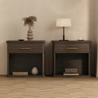 Manhattan Comfort Clifford Traditional 1-Drawer Nightstand - Walnut-9