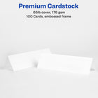 Avery White Laser/Inkjet Printable Medium Tent Cards, 2-1/2" x 8-1/2", 100 Pack, (5305)-Printable tent cards deliver outstanding print quality
