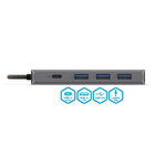 BlueDiamond Slim 4 in 1 USB-C Hub - 100 W PD-3x USB 3.0 Gen 1 port: provides up to 5Gbps of blazing-fast data transfer speeds