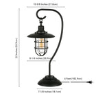 Hudson&Canal Bay 22" Tall Nautical Table Lamp with Glass/Metal Shade - Blackened Bronze/Clear-Product Dimensions: 7" L x 11" W x 22" H