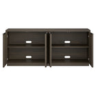 Hudson&Canal Mansfield 68"W Buffet Table - Alder Brown-Clean with a soft, dry cloth and no harsh chemicals or abrasive cleaning materials
