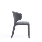 Manhattan Comfort Conrad 20.47" Mid-Century Modern Woven Tweed Upholstered Dining Chair - Grey - Set of 4-Seat Height: 17.3"