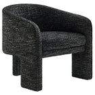 Modway Greer Boucle Fabric Upholstered Accent Armchair - Charcoal-Brushed Boucle Fabric Upholstery