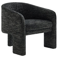 Modway Greer Boucle Fabric Upholstered Accent Armchair - Charcoal-Brushed Boucle Fabric Upholstery