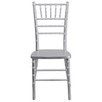 Flash Furniture HERCULES Series Silver Wood Chiavari Chair-Chiavari Seating