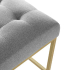 Modway Privy Upholstered Fabric Counter Stool - Gold Light Gray - Set of 2-8