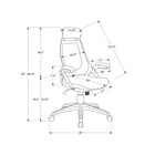 Monarch Specialties 7276 Multi-Position Office Chair - Black Leather-Look-10