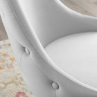 Modway Adorn Tufted Performance Velvet Dining Side Chair - Light Grey-Black Tapered Legs
