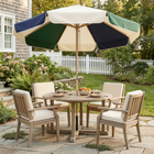 Outsunny Patio Umbrella with Wood-Effect Frame - 7.4' - Dark Green-Eight steel ribs provide strong support for the entire canopy structure