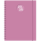 Socadis W. Maxwell 2026 Kibo Daily Planner - 8.5" x 11" - Pink - Bilingual-January to December 2026
