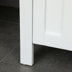 Kleankin Tall Bathroom Storage Cabinet with Shelves - White-Material: MDF