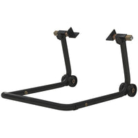 HOMCOM Motorcycle Stand-Converts between front and rear stand for versatile use

