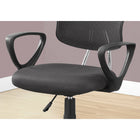 Monarch Specialties 7262 Multi-Position Office Chair - Grey Mesh -360-degree swivel seat and black 5-star base with hooded casters offer mobility, while an adjustable height mechanism with tilt-back/lock-in control allows the chair to be optimized for your child's size