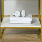 HOMCOM Nightstand with Drawer and Shelf - White - Set of 2-Shelf Height: 10.2" (26 cm)