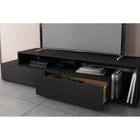 Nexera Tonik 72" TV Stand With 2 Drawers - Black-Fits TV screen up to 80-inch
