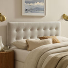 Modway Emily Stain-Resistant Performance Velvet Full Size Headboard - Alabaster-Wood Blend Frame