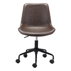 Zuo Byron Office Chair - Brown-Plush and durable faux leather fabric