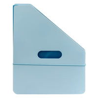 Staples 12 Pocket Vertical Expanding Folder - Letter Size - Blue-Expands to keep documents, notes, and paperwork in one secure place