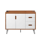 Modway Energize 48" Single Sink Compatible Bathroom Vanity Cabinet - Cherry/White-Sink Basin and Fixtures Not Included