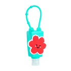 Pep Rally Silicone Sanitizer Holder with Bottle - Flower-Silicone holder with bottle that holds hand sanitizer