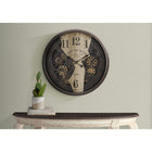 Monarch Specialties Clocks 30" Round Wall Clock - Brown -Constructed with a durable plastic frame in rich dark brown finish with a protective clear glass surface, and an easy to read analog display