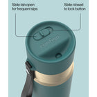 Contigo AutoSeal Insulated Stainless Steel Water Bottle with Carrying Strap - 16 oz (473 ml)-16 oz capacity (473 ml): Ideal for staying refreshed on the move
