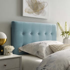 Modway Emily Biscuit Tufted Performance Velvet Twin Headboard - Light Blue-Durable Stain-Resistant Fabric