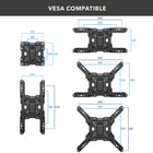 Mount-It! Full Motion Height Adjustable Ceiling TV Mount-Recommended TV Size: 32" to 65"