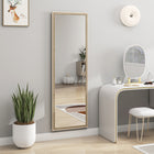 HOMCOM Rectangle Full Body Mirror - 21" W x 64" H - Natural-No assembly required