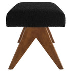 Modway Lyra 47" Boucle Upholstered Bench - Black-Versatile Design