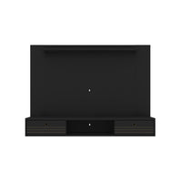 Manhattan Comfort Liberty 70.86" Mid-Century Modern Floating Entertainment Center - Black-Mid-Century Modern Wall Mounted Theater Center for Living Room and Bedroom use