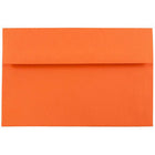 JAM Paper A8 Coloured Invitation Envelopes - 5.5 x 8.125 - Orange Recycled - 50 Pack-These envelopes are perfect to use for sending invitations, greeting cards, RSVP's, thank you cards, gifts for birthdays, graduations, holidays and more