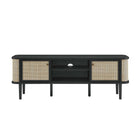 Modway Miramar 60" Wood TV Stand - Black-Weight Capacity: 200 lb