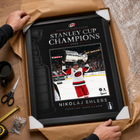 Frameworth Carolina Hurricanes 2026 Stanley Cup Champions: Nikolaj Ehlers PhotoGlass Framed Photo - 18" W x 22" H-Product-type accurate build: PhotoGlass construction fuses the image to the glass itself and the glass surface wipes clean with a soft dry cloth