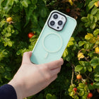 TUFF8 Glide Guard Rugged Case For iPhone 15 Pro Max - Light Green-MagSafe Compatible: The MagSafe TUFF8 Cases are built with strong magnets for secure alignment with any MagSafe and wireless charger for faster and easier charging