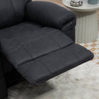 HOMCOM Manual Recliner with Vibration Massage and Side Pockets - Black-Side pockets for convenient storage of remotes or other small items