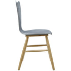 Modway Cascade Wood Dining Chair - Grey-Splayed Dowel Beechwood Legs