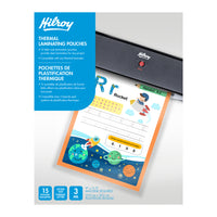 Hilroy Lamination Pouches - 3mil - Letter Size -Thermal laminating pouches will ensure your documents are both vividly bright and durably protected against wear and tear