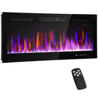 HOMCOM 42" Electric Wall Fireplace with Eco Mode - 1500 W-Ultra-slim design fits seamlessly into modern, space-limited homes