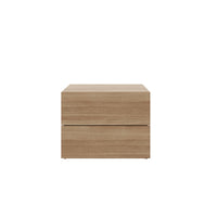 Nexera James Nightstand With 2-Drawers - Brown Oak-2 convenient storage drawers on solid metal slides