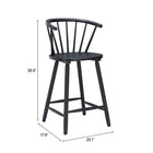 Zuo Stenger Counter Stool - Black - Set of 2-8