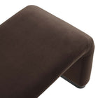 Modway Koda Performance Velvet Waterfall Long Bench - Black/Chocolate Brown-8