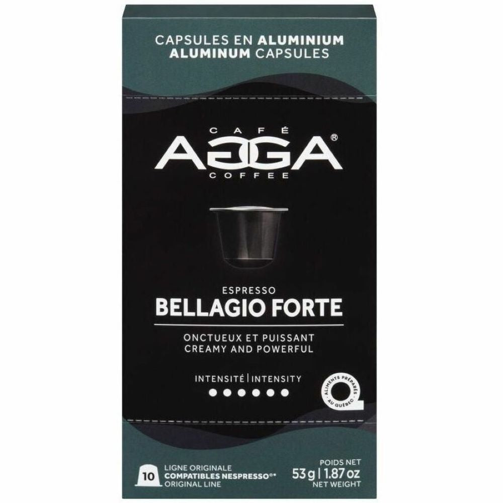 Agga Bellagio Forte Nespresso Compatible Capsules - Dark - 10 Pack